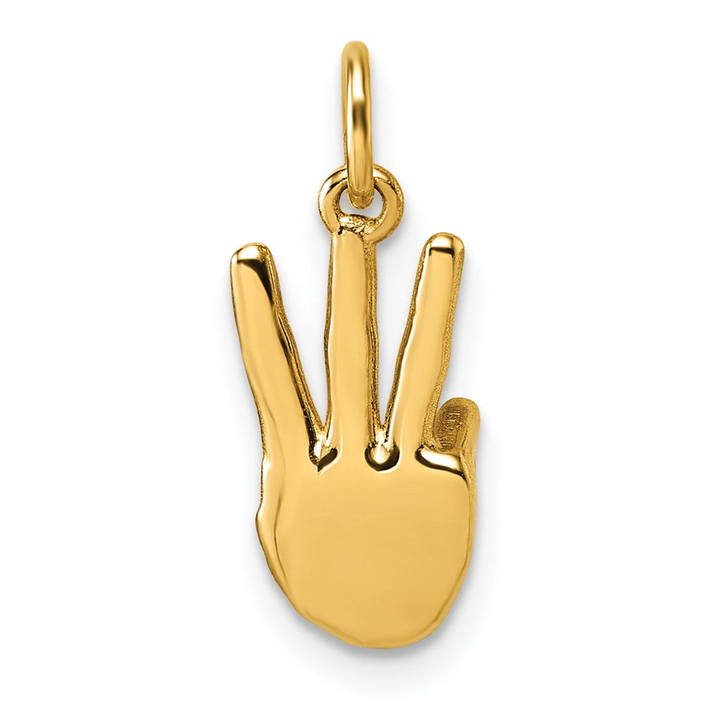 Charlie & Co Jewelry | 14k American Sign Language Alphabet Fingerspelling Sign W Pendant - Model D5808W