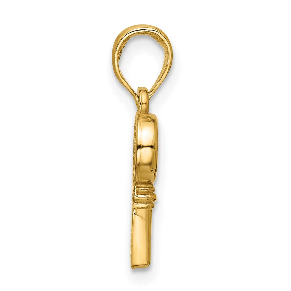 Charlie & Co Jewelry | 14k Polished Heart Key Pendant - Model D5815