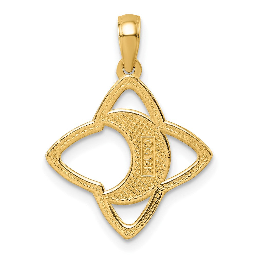 Charlie & Co Jewelry | 14k Polished Moon And Star Pendant - Model D5852