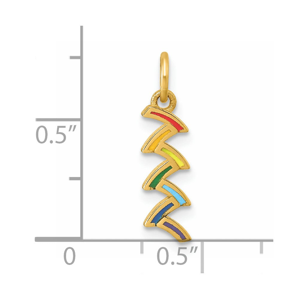Charlie & Co Jewelry | 14k Polished Enameled Rainbow Falls Pendant - Model D5863