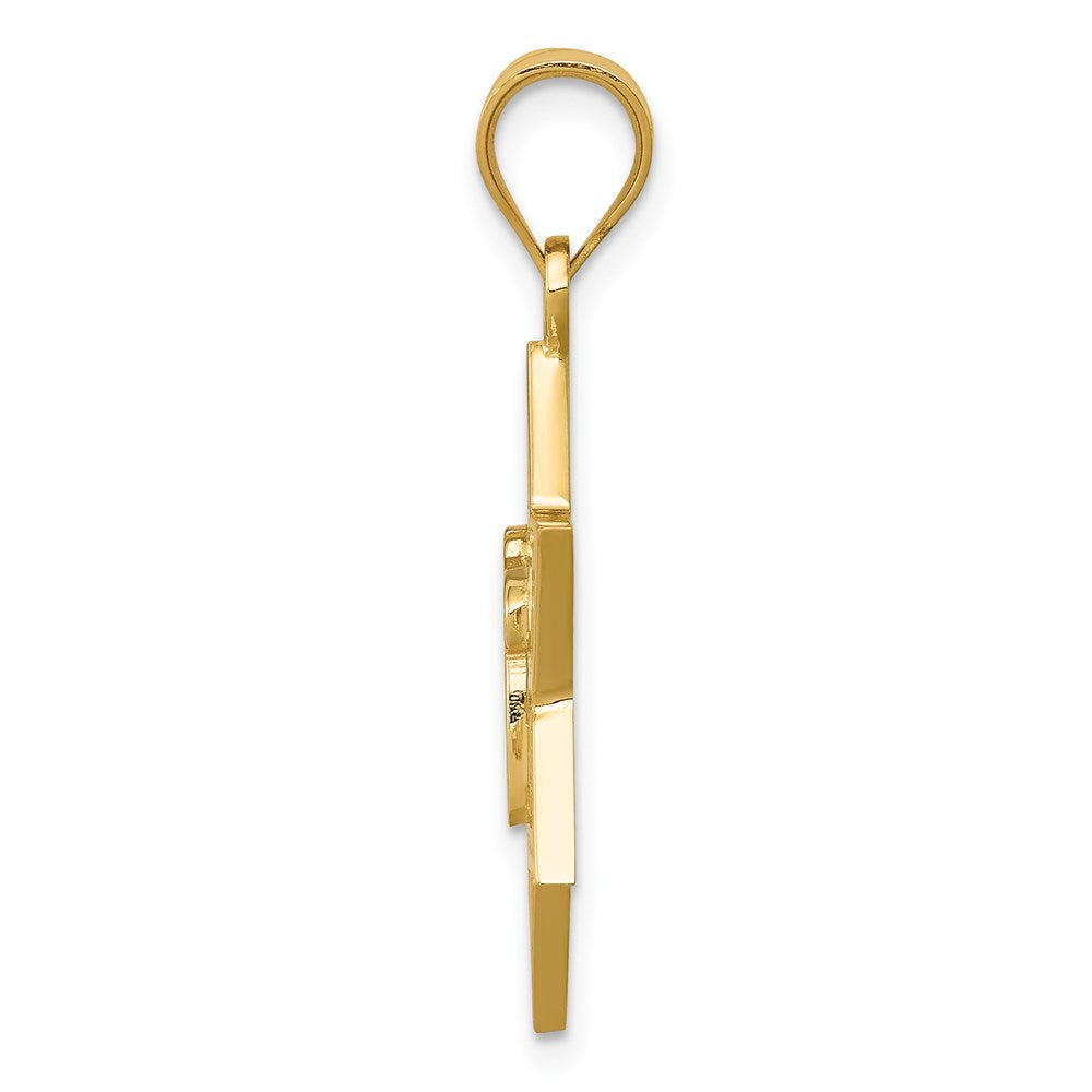Charlie & Co Jewelry | 14k Solid Polish Chai In Star Of David Charm - Model D893
