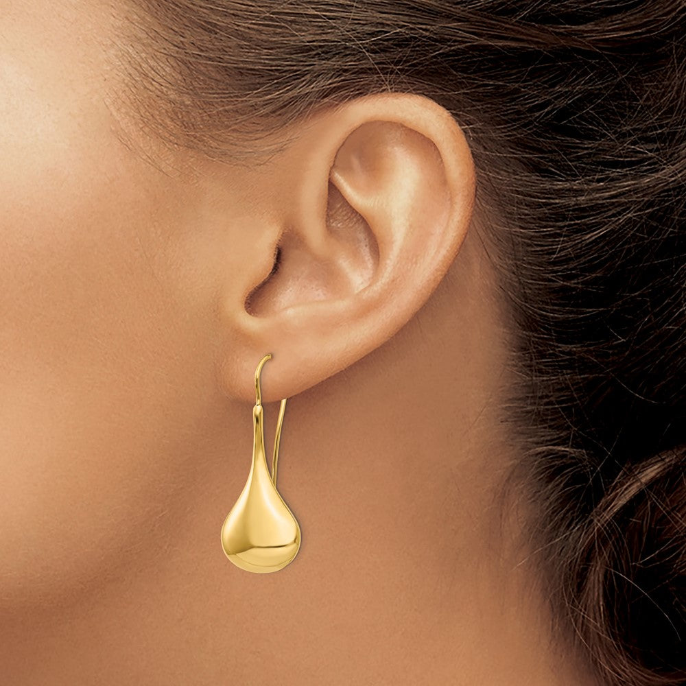 Gold Polished Abstract Wire Earrings - Model E857 - Charlie & Co. Jewelry