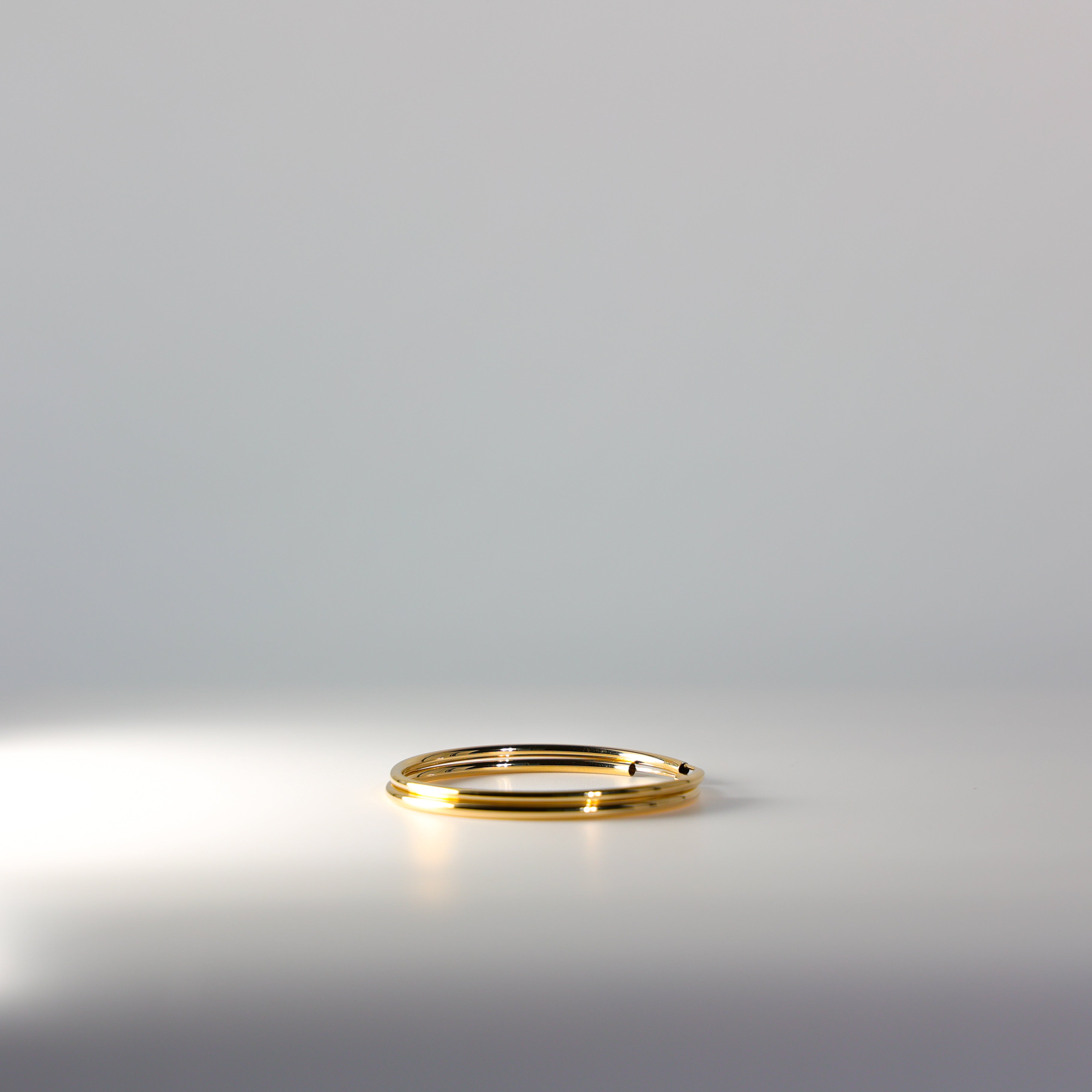 Gold 2mm Endless Hoop Earrings (45mm) - Model 127 - Charlie & Co. Jewelry