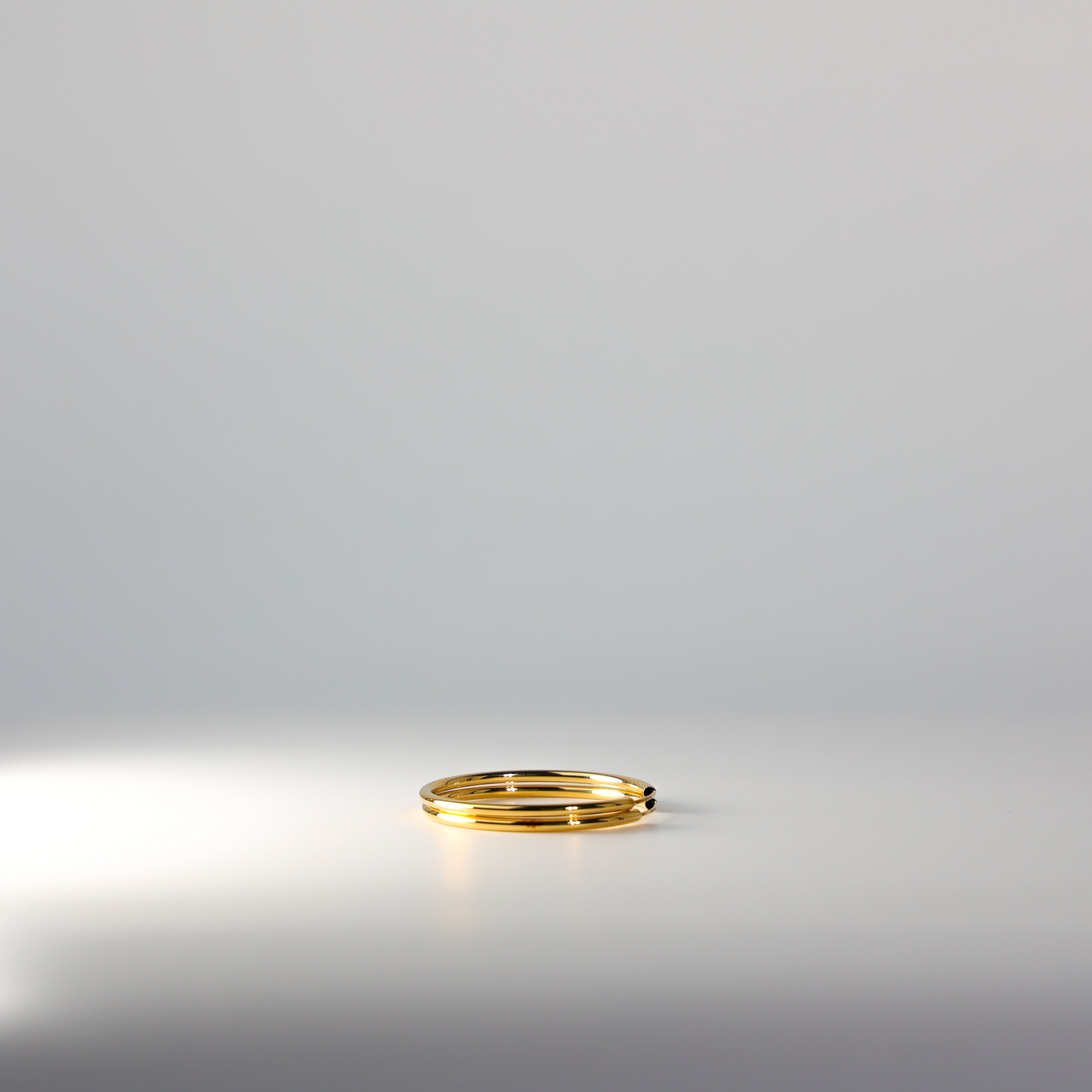 Gold 2mm Endless Hoop Earrings (35mm) - Model 128 - Charlie & Co. Jewelry