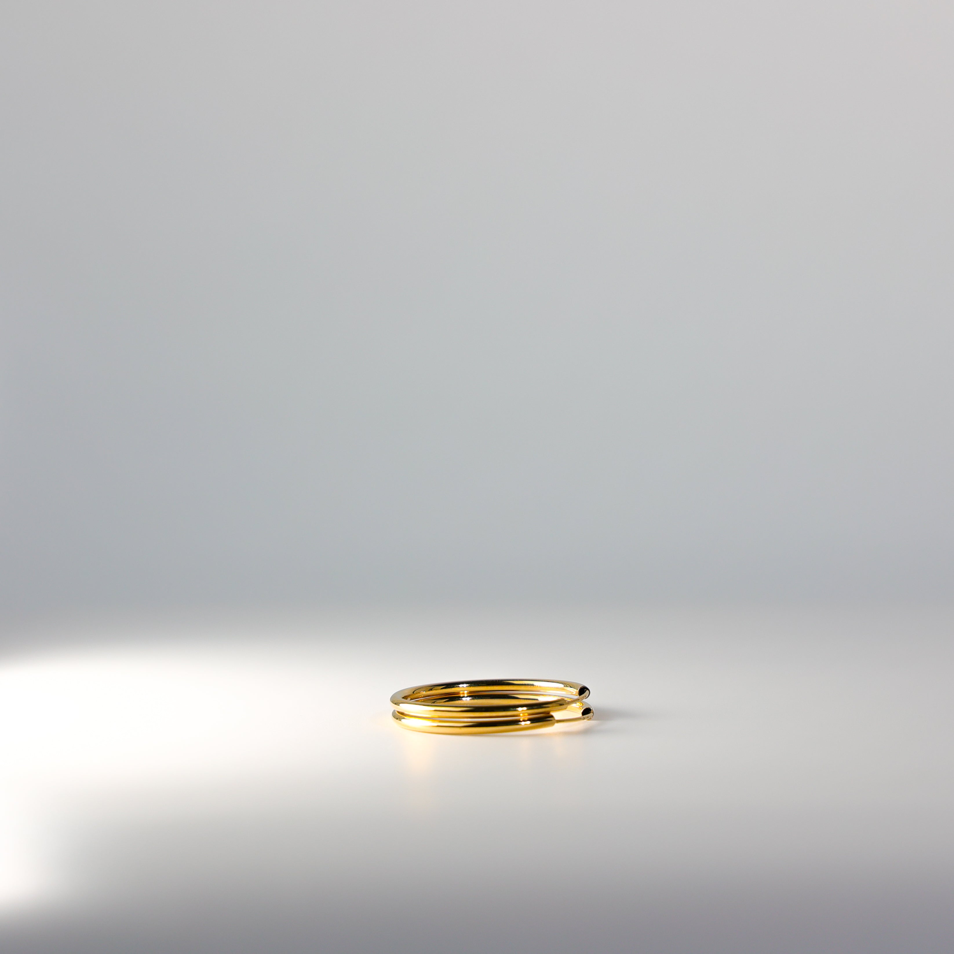 Gold 2mm Endless Hoop Earrings (30mm) - Model 129 - Charlie & Co. Jewelry