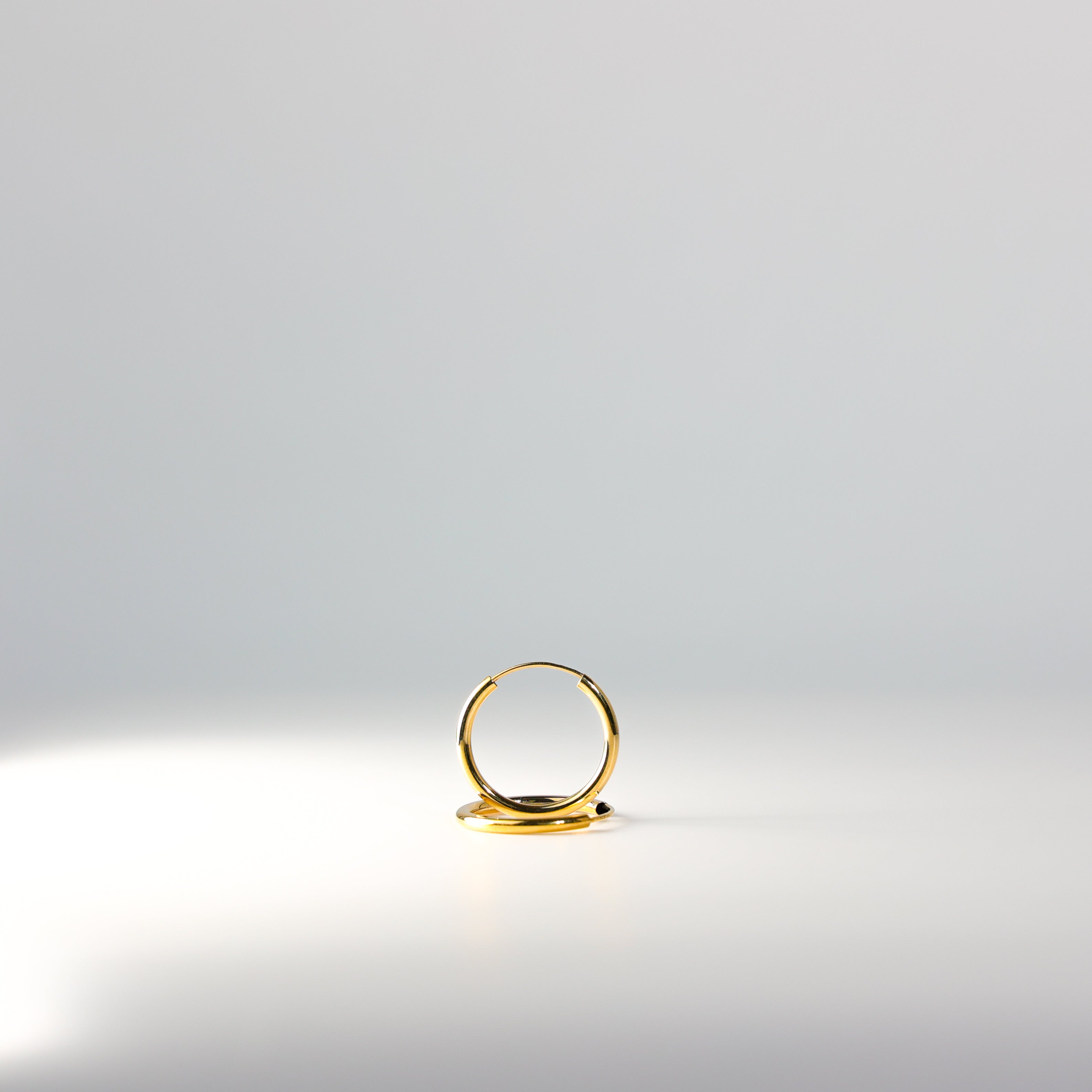 Gold 2mm Endless Hoop Earrings (20mm) - Model 131 - Charlie & Co. Jewelry