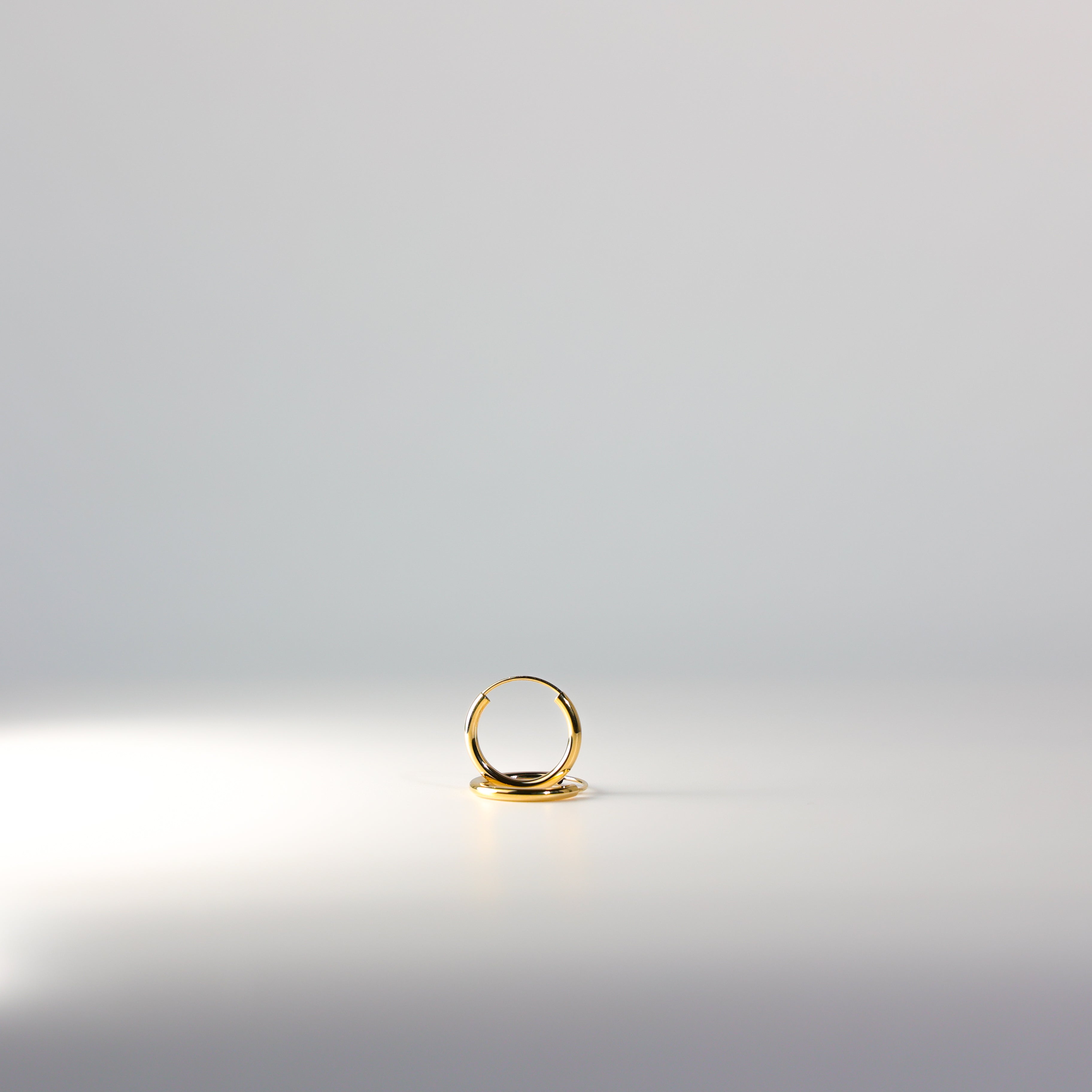 Gold 2mm Endless Hoop Earrings (17mm) - Model 132 - Charlie & Co. Jewelry