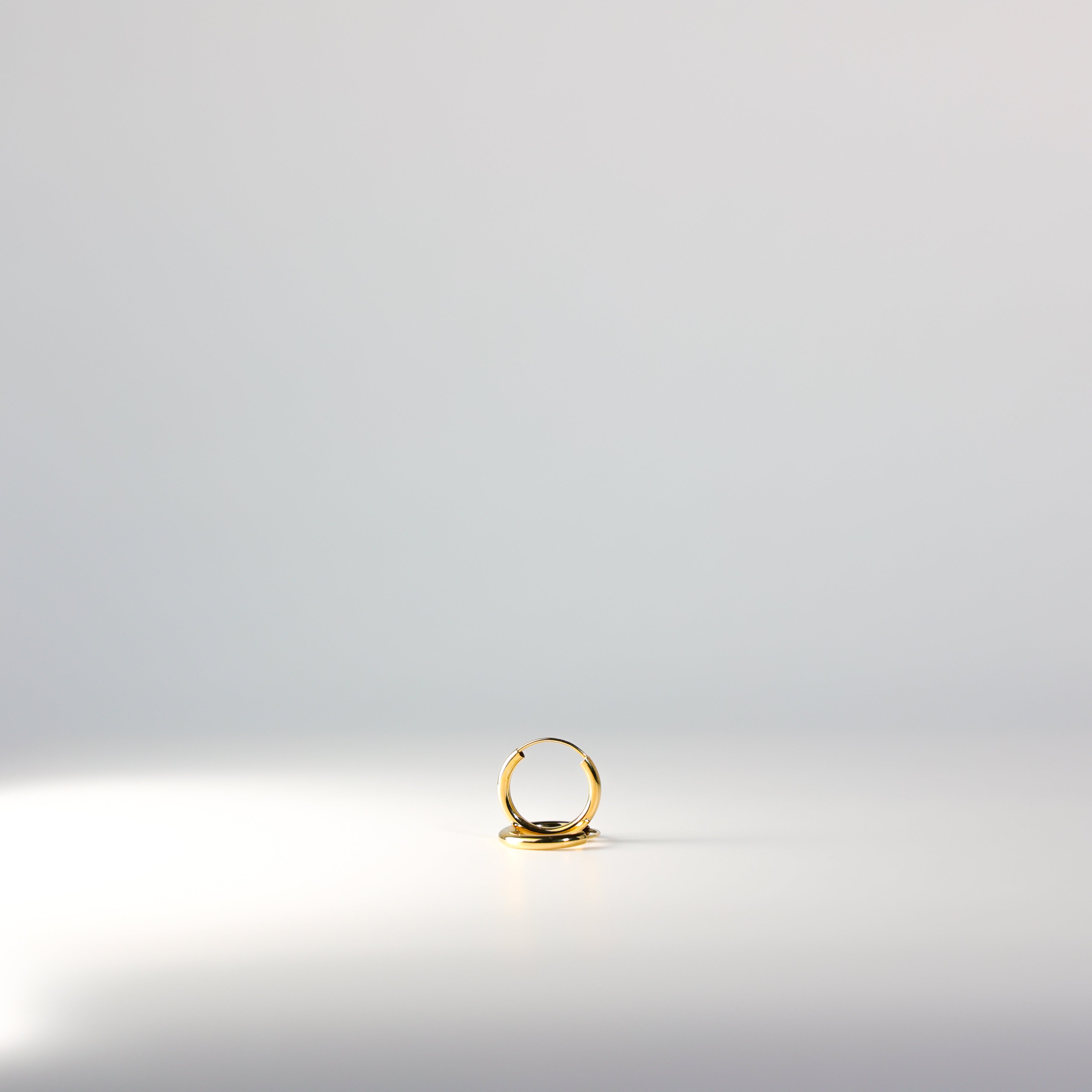 Gold 2mm Endless Hoop Earrings (15mm) - Model 133 - Charlie & Co. Jewelry