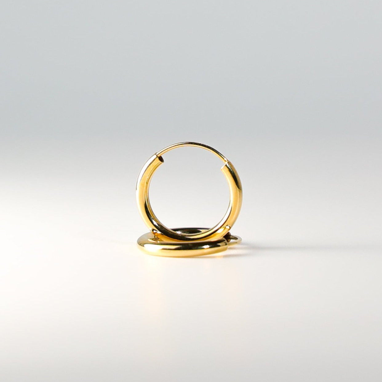 Gold 2mm Endless Hoop Earrings (15mm) - Model 133 - Charlie & Co. Jewelry