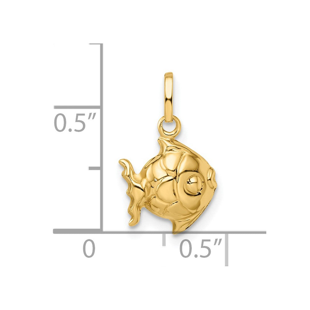 14k Madi K Polished 3D Fish Pendant - Charlie & Co. Jewelry