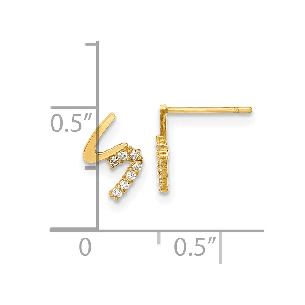 Gold Madi K CZ Children's Post Earrings - Model GK879 - Charlie & Co. Jewelry