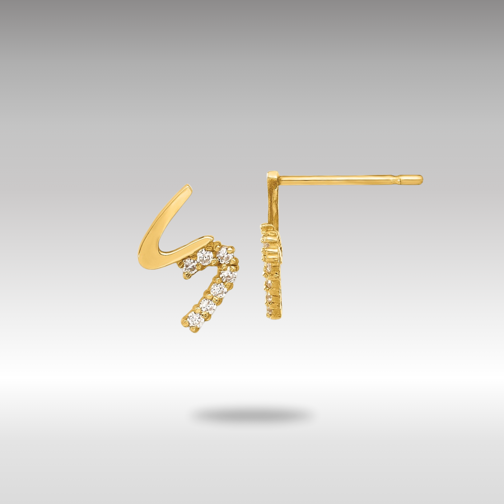 Gold Madi K CZ Children's Post Earrings - Model GK879 - Charlie & Co. Jewelry
