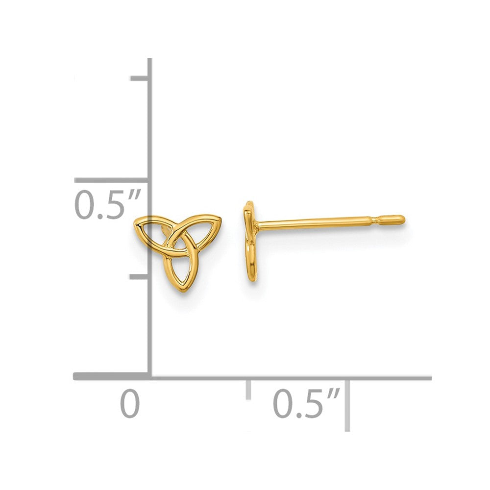 Gold Madi K Kids Celtic Knot Post Earrings - Model GK965 - Charlie & Co. Jewelry