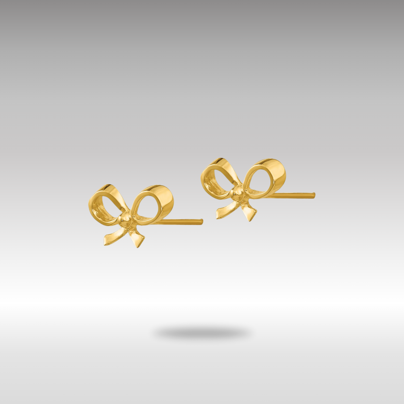 Gold Bow Post Earrings - Model H1051 - Charlie & Co. Jewelry