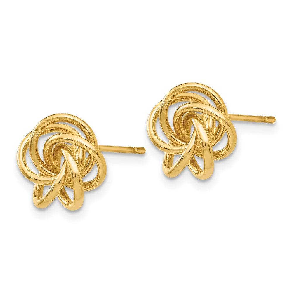 Gold Love Knot Earrings - Model H439 - Charlie & Co. Jewelry