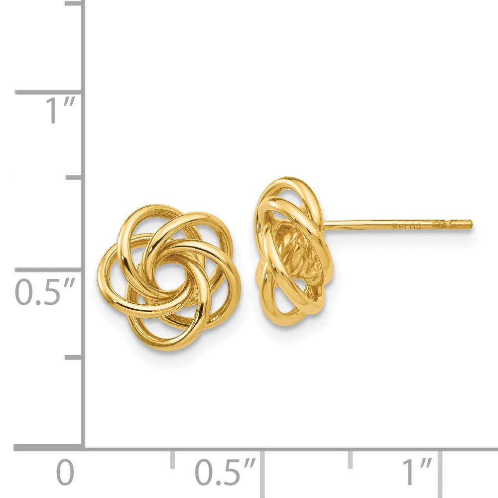 Gold Love Knot Earrings - Model H439 - Charlie & Co. Jewelry
