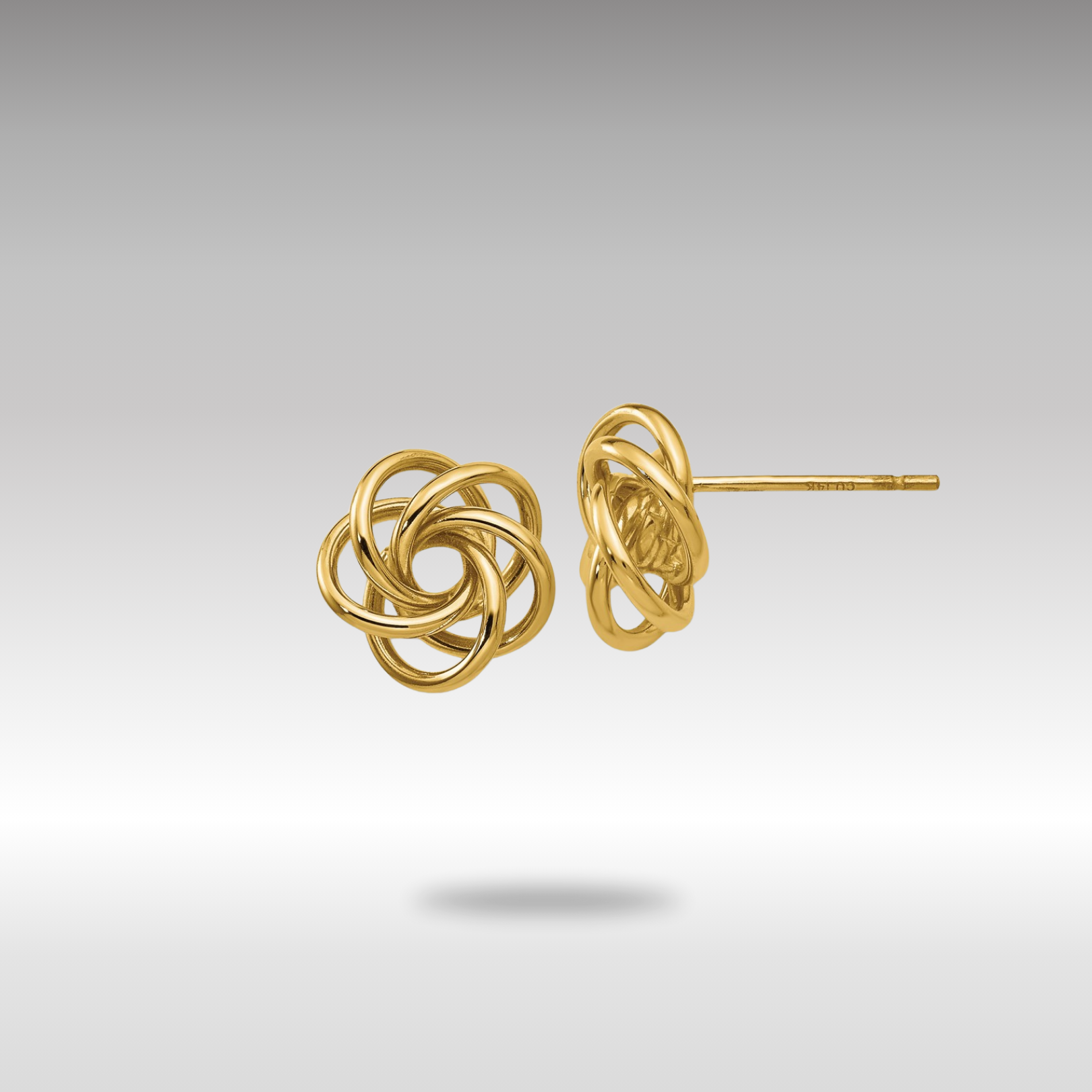 Gold Love Knot Earrings - Model H439 - Charlie & Co. Jewelry