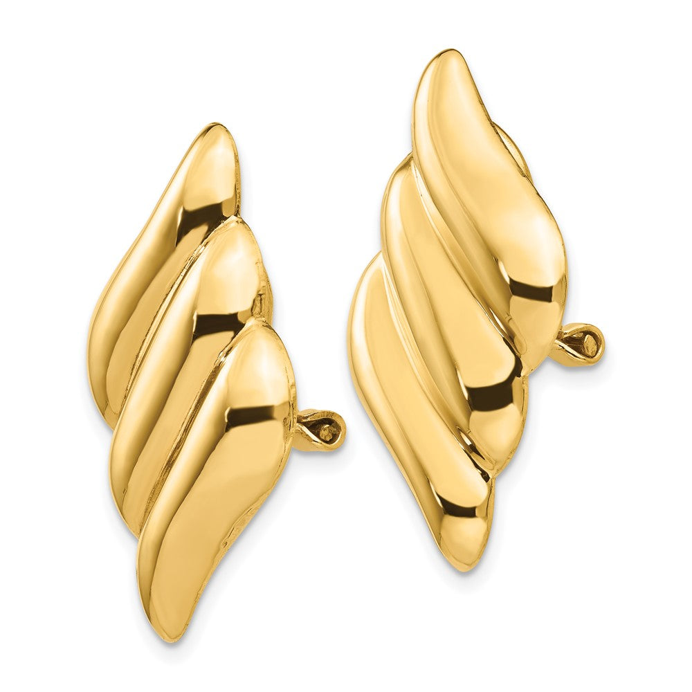 Gold Non-pierced Fancy Earrings - Model H643 - Charlie & Co. Jewelry