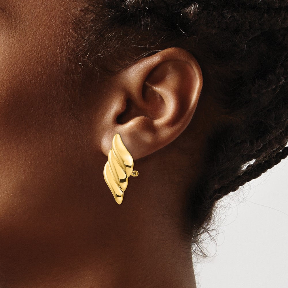 Gold Non-pierced Fancy Earrings - Model H643 - Charlie & Co. Jewelry