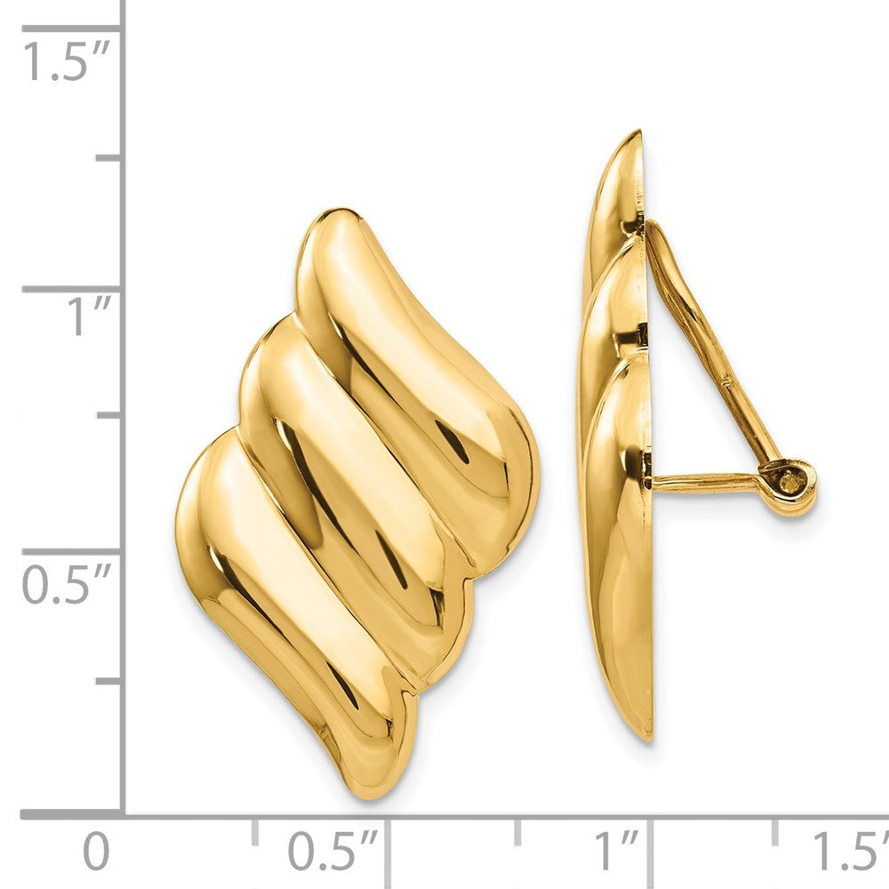 Gold Non-pierced Fancy Earrings - Model H643 - Charlie & Co. Jewelry