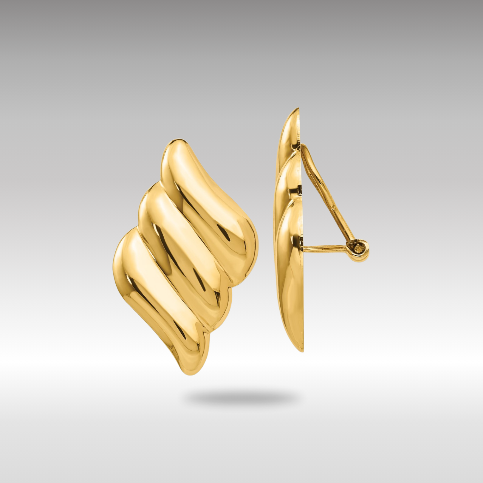 14K Gold Non-pierced Fancy Earrings Model H643 Charlie Co