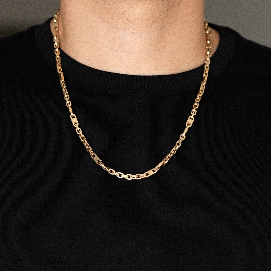 14k Gold 5.4mm Hollow Link Fancy Chain - Model CH-0649