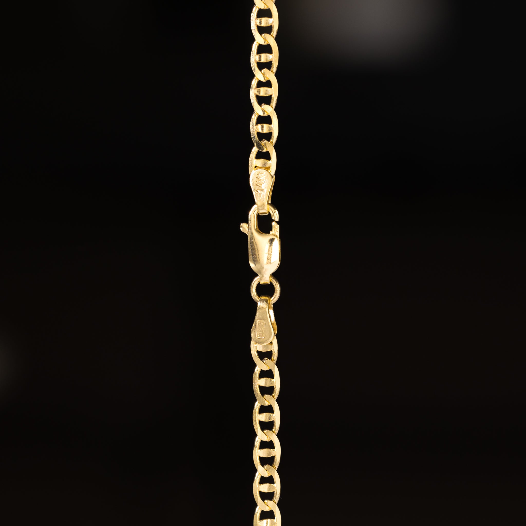 14k 3.5mm Light Mariner Chain Bracelet 7 Inch - Model CH-0635