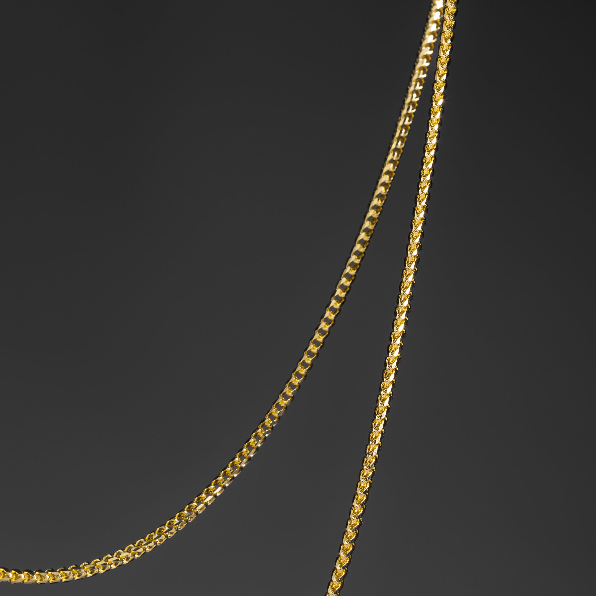 14k Gold 1.7mm Round Diamond-Cut Italian Franco Chain - Model CH-0623
