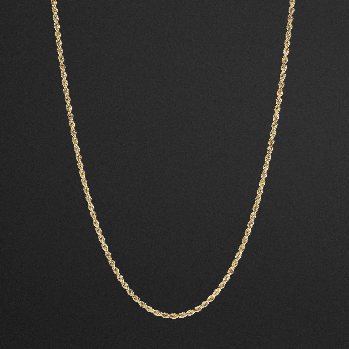 14K Gold 2.5mm Hollow Rope Chain - Model 0436