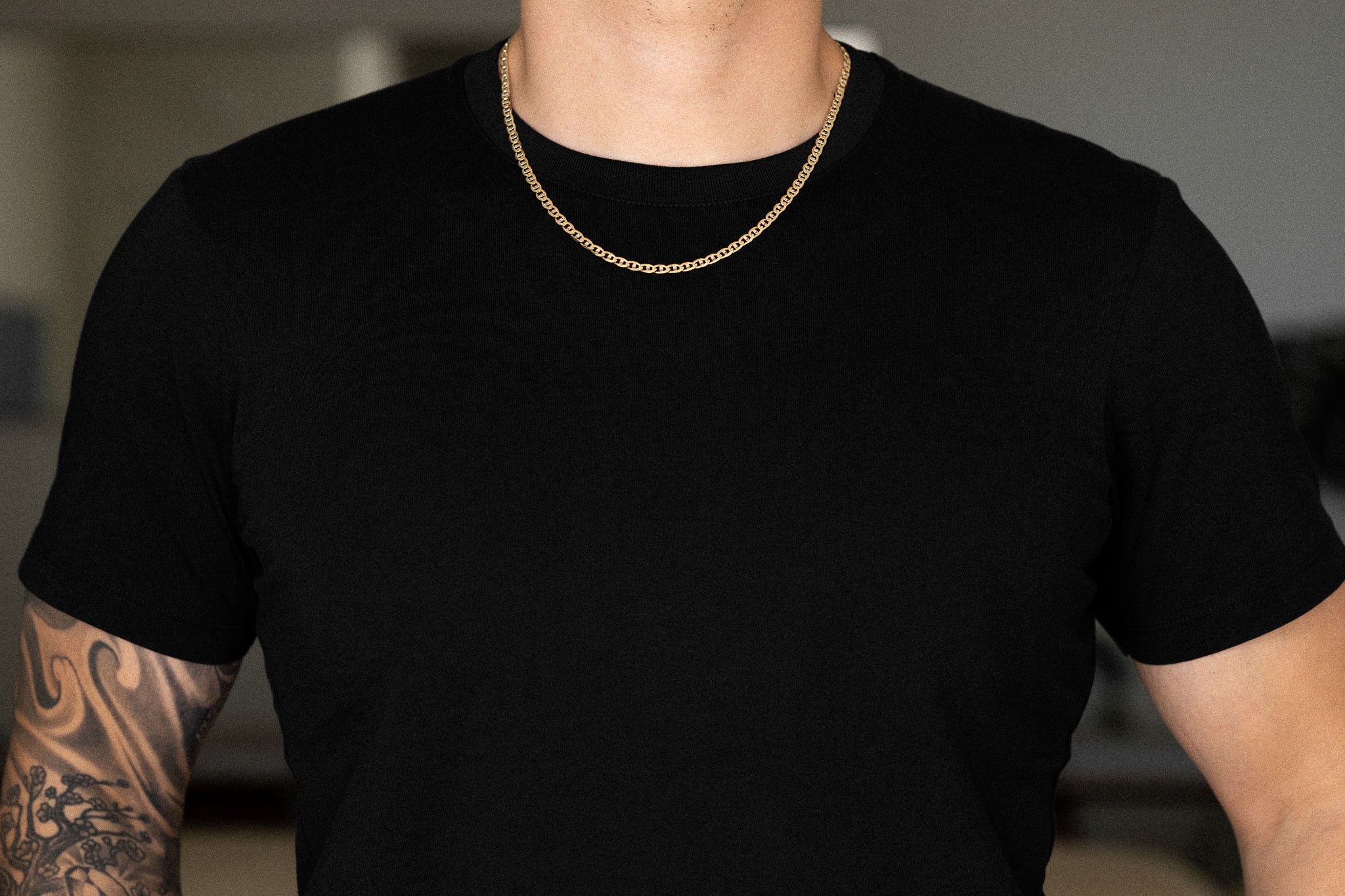 14k Gold 4.2mm Two Tone Light Mariner Chain - Model CH-0640