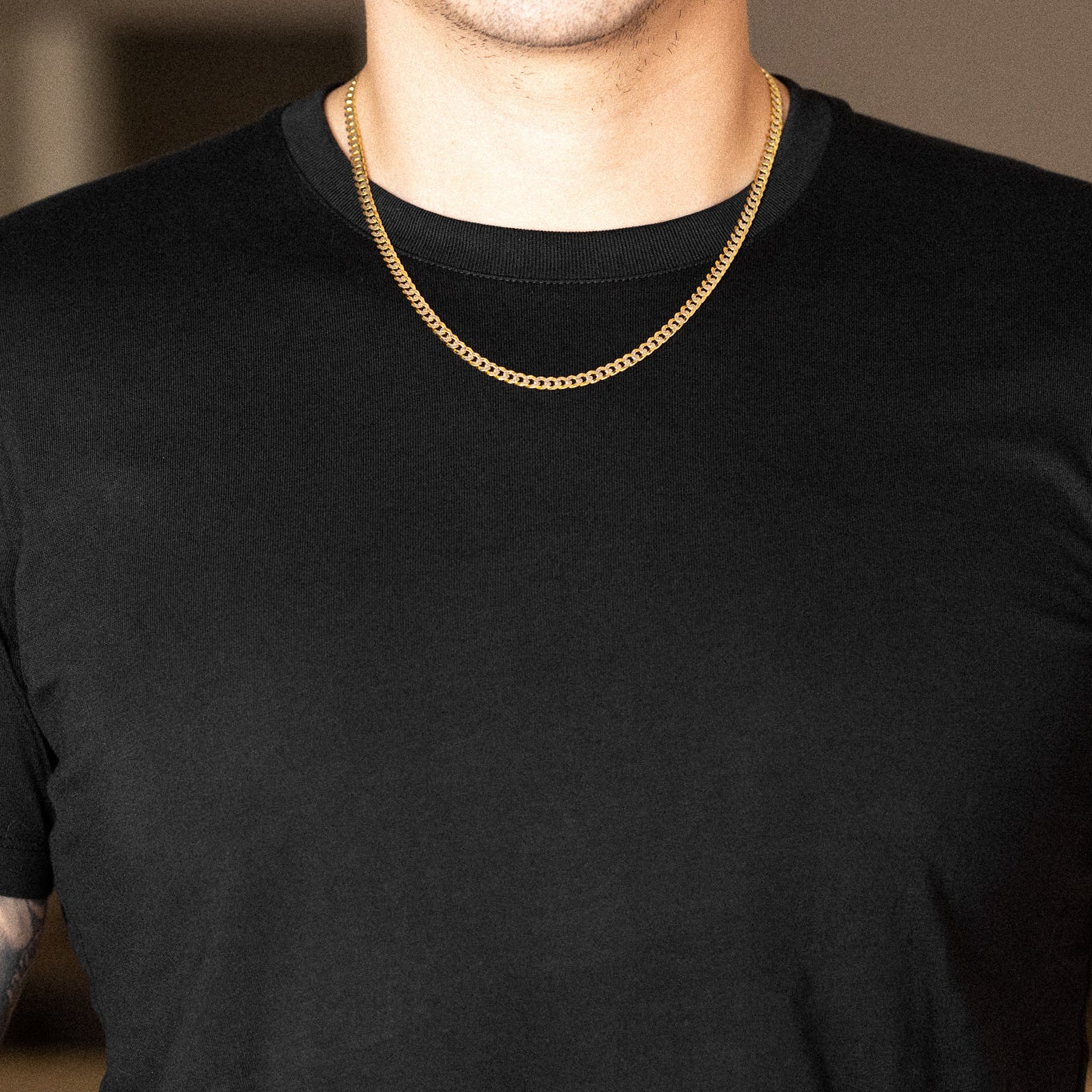 14k Gold 4.8mm Two-Tone Cuban Chain - Model CH-0325