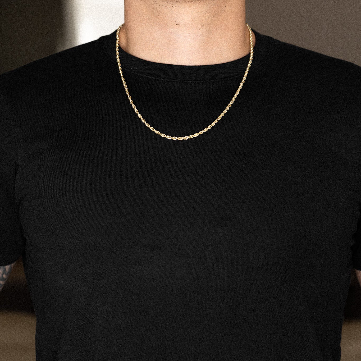 14k Gold 3.3mm French Hollow Rope Chain - Model CH-0529
