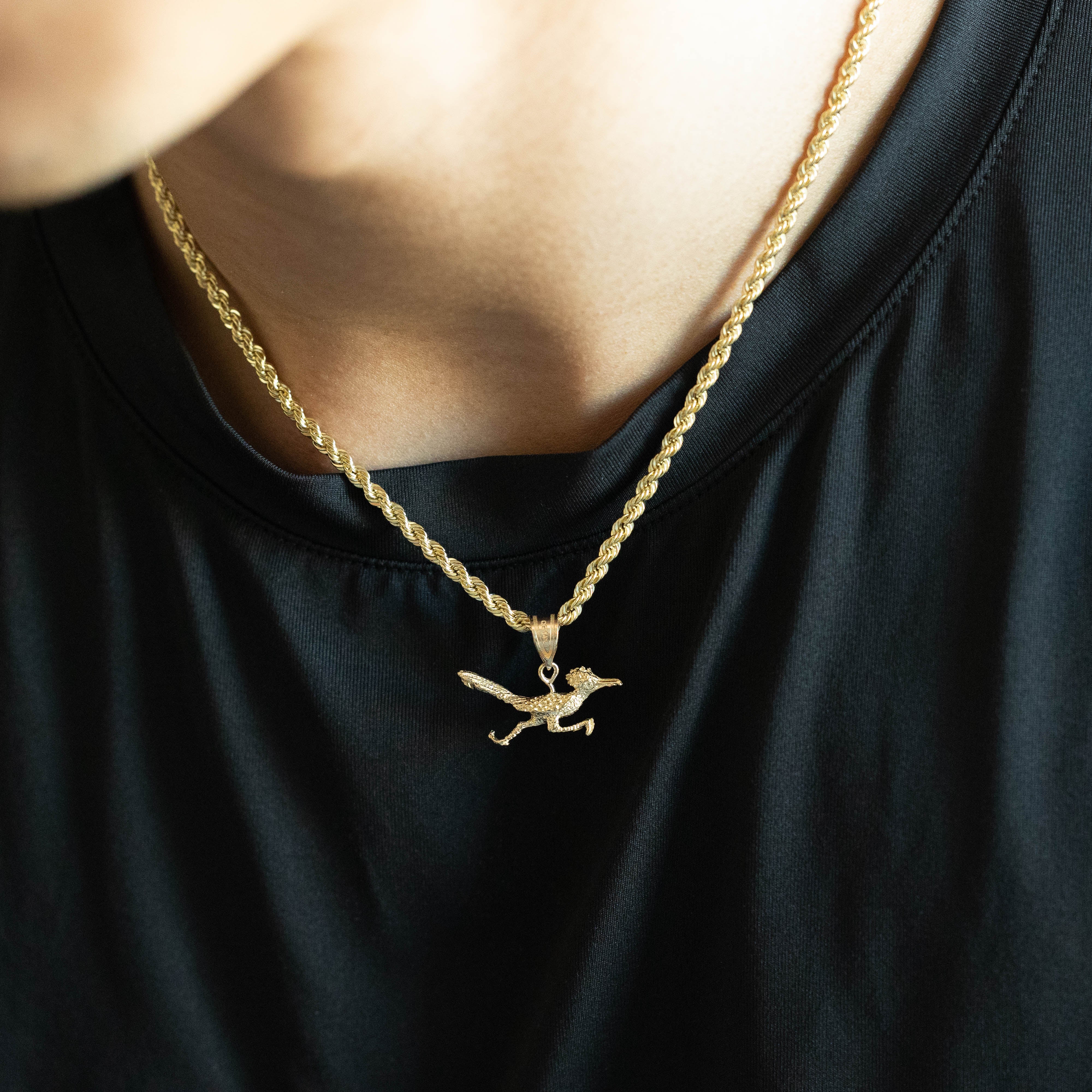 14K Gold 3-D Road Runner Charm - Model K6588