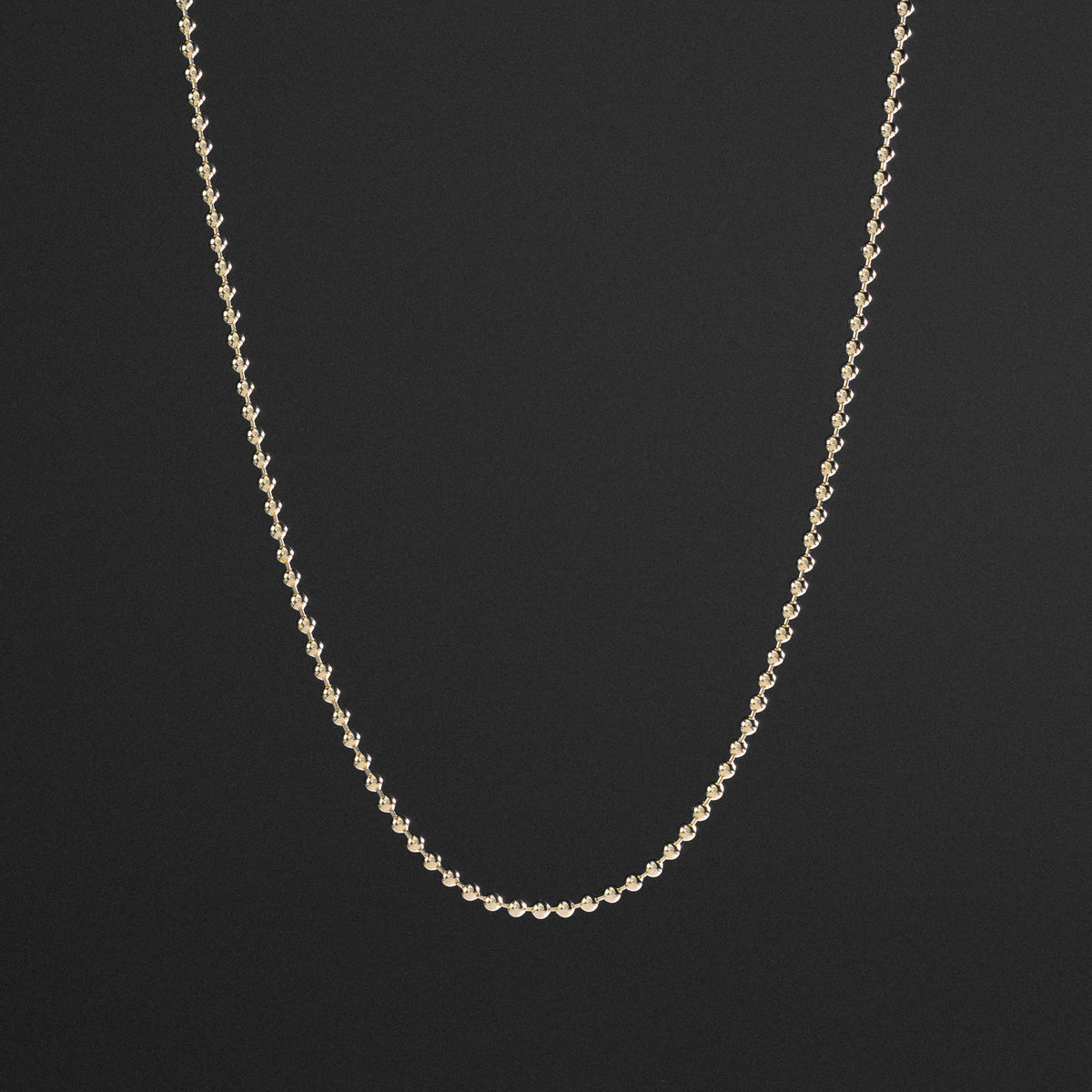 14k Gold 2.5mm Plain Ball Chain - Model CH-0619