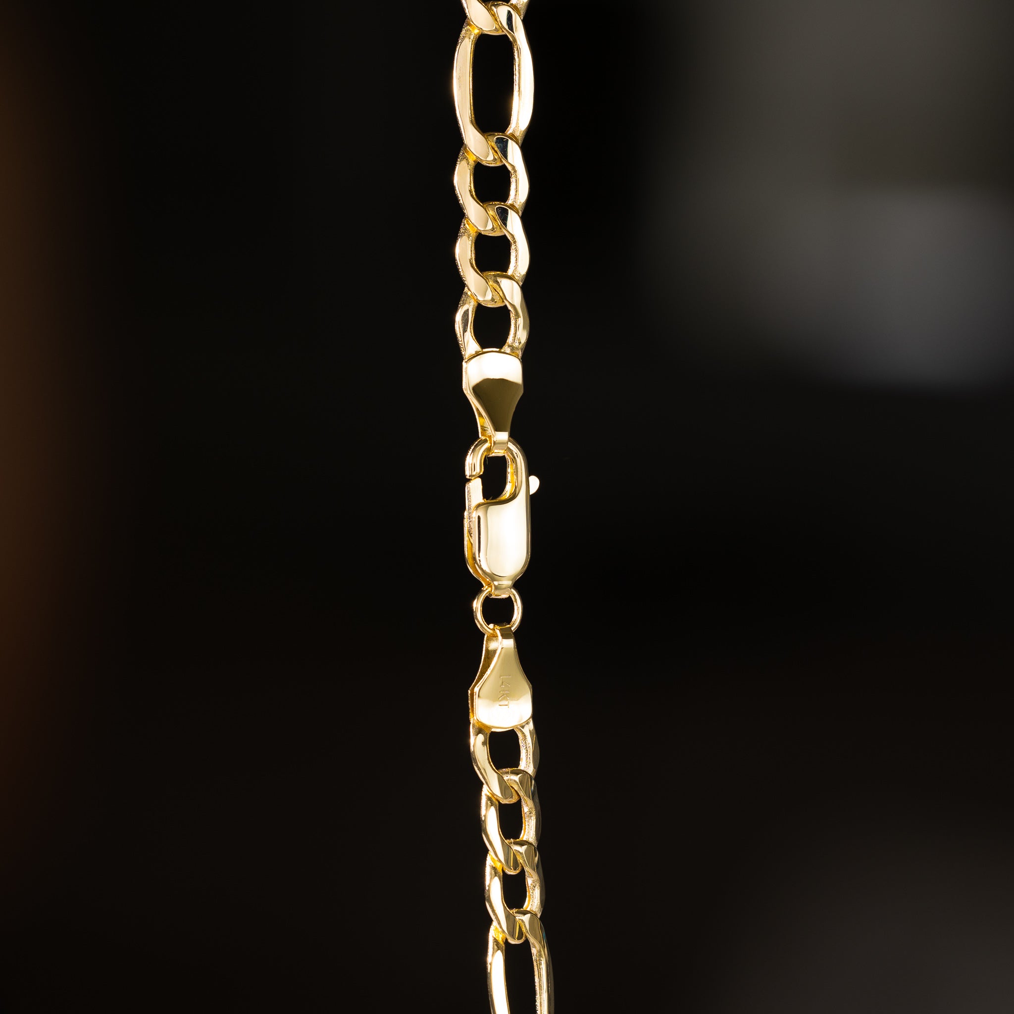 14k Gold 5.1mm Hollow Figaro Chain - Model CH-0155
