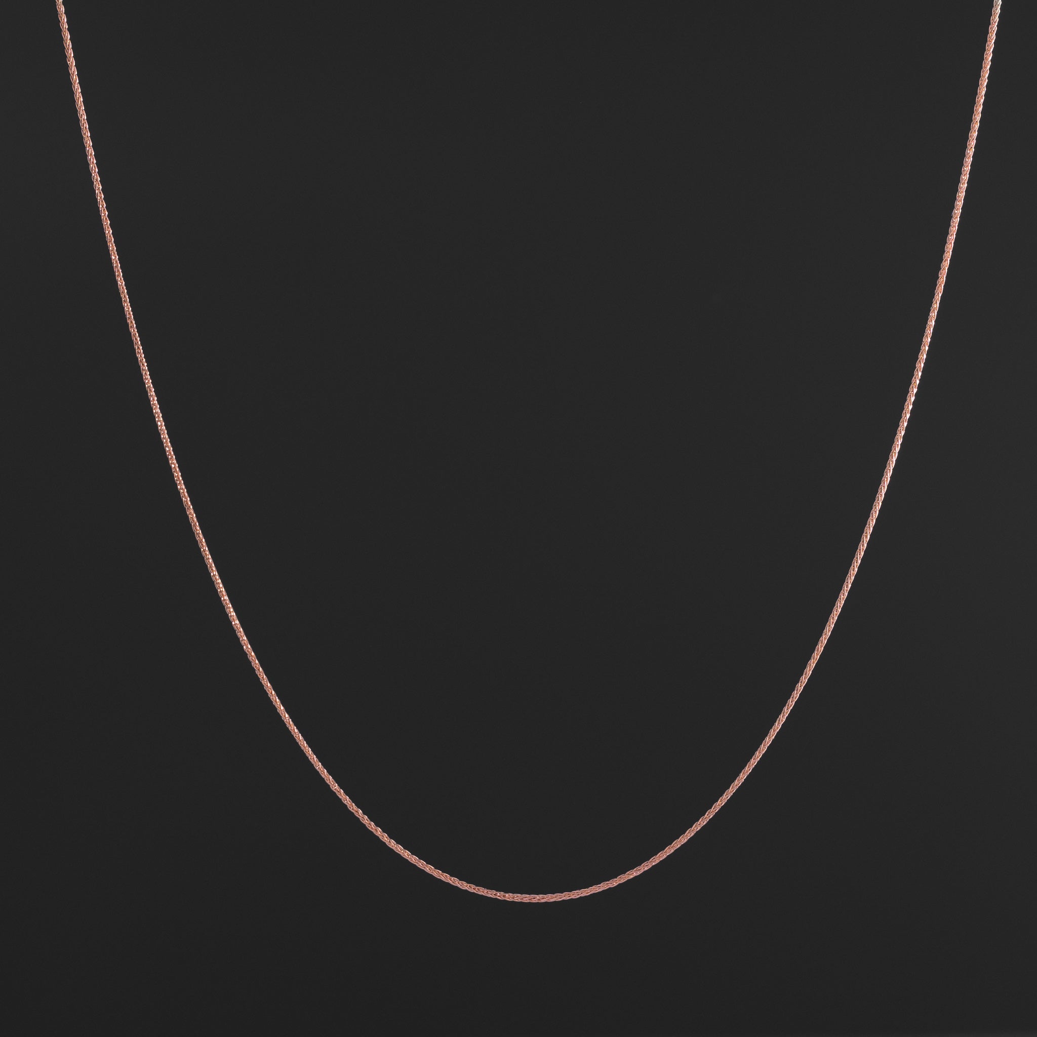 14k Pink Gold 0.9mm Round Wheat Chain - Model CH-0554
