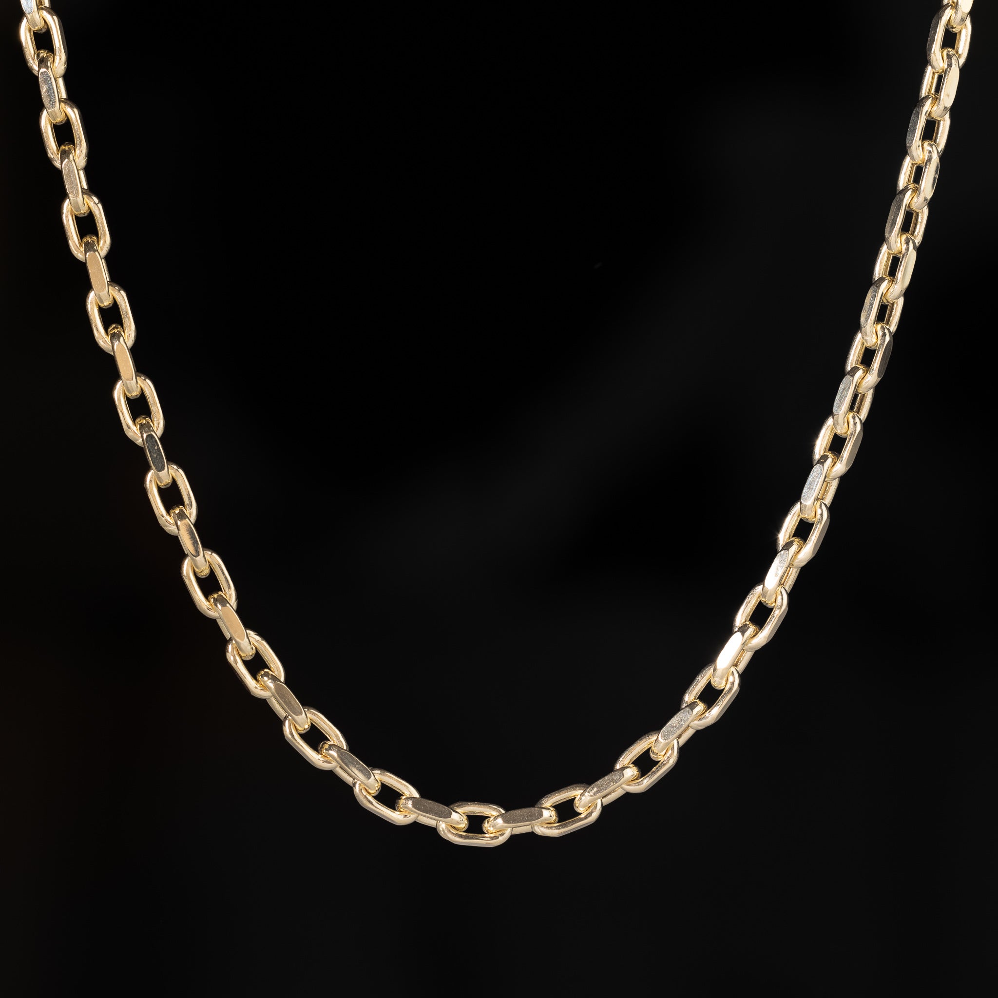14k Gold 4.1mm Semi-Solid Cable Chain Model CH-0653