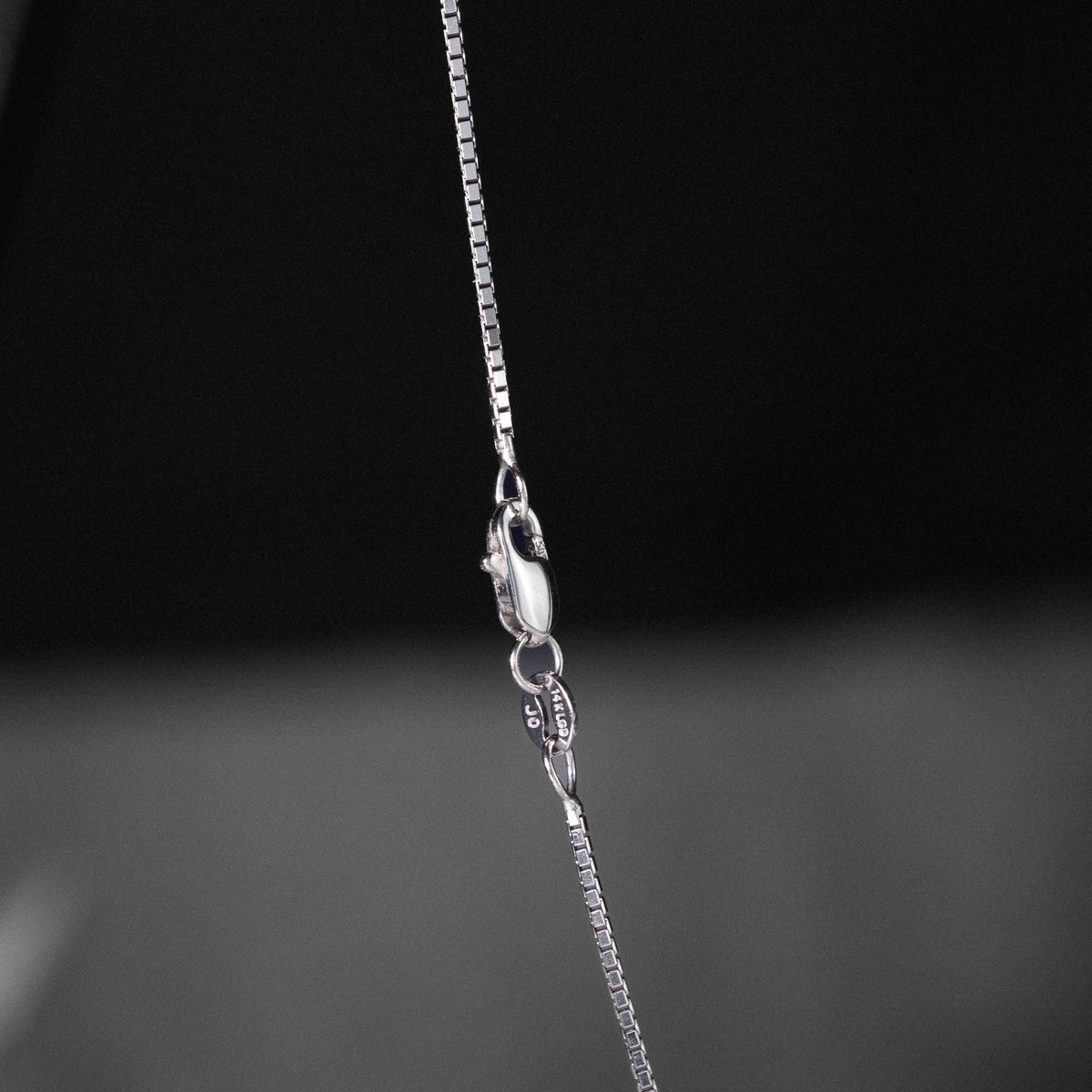 14K White Gold 1mm Solid Italian Box Chain - Model 0259