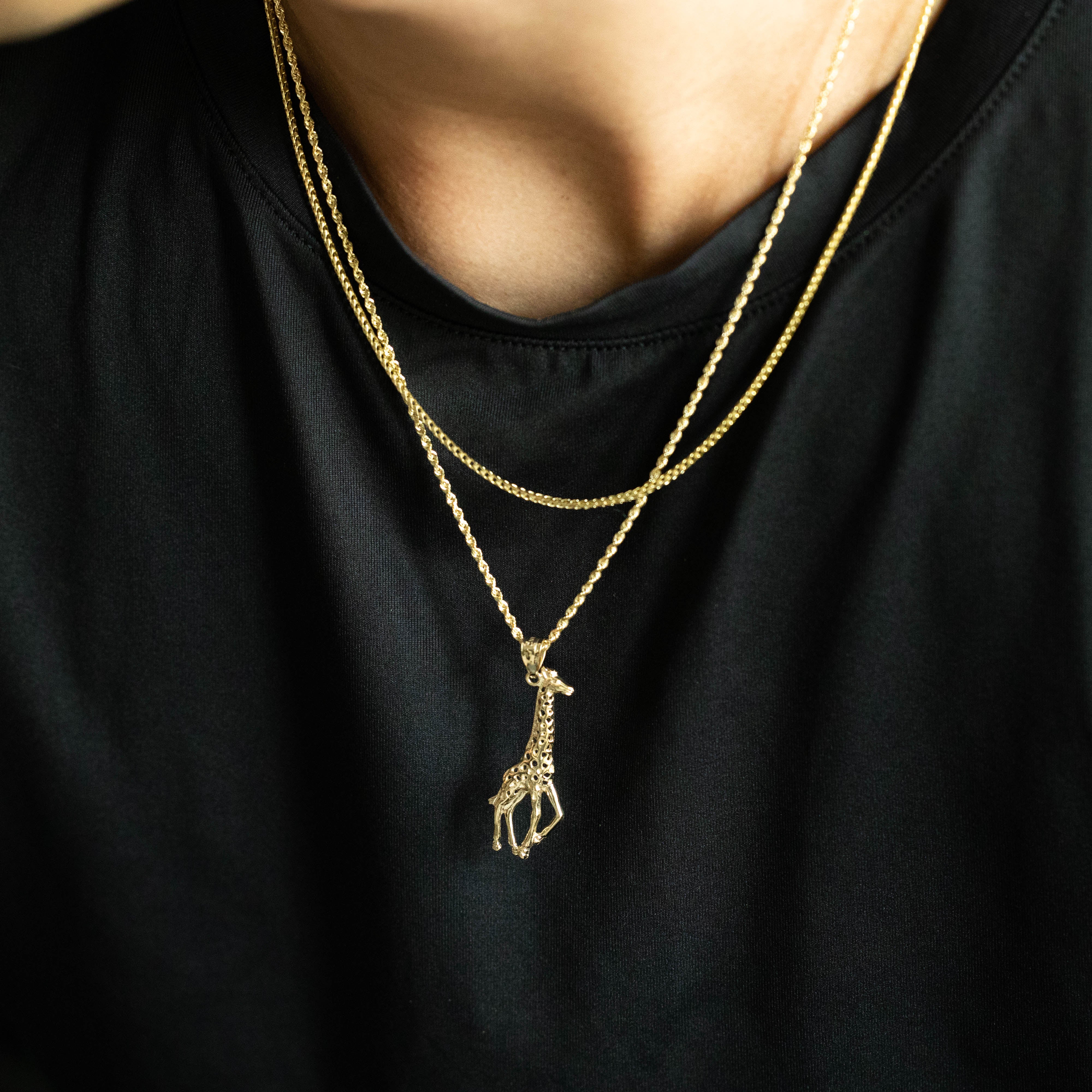 14K Gold Giraffe Pendant - Model C3530