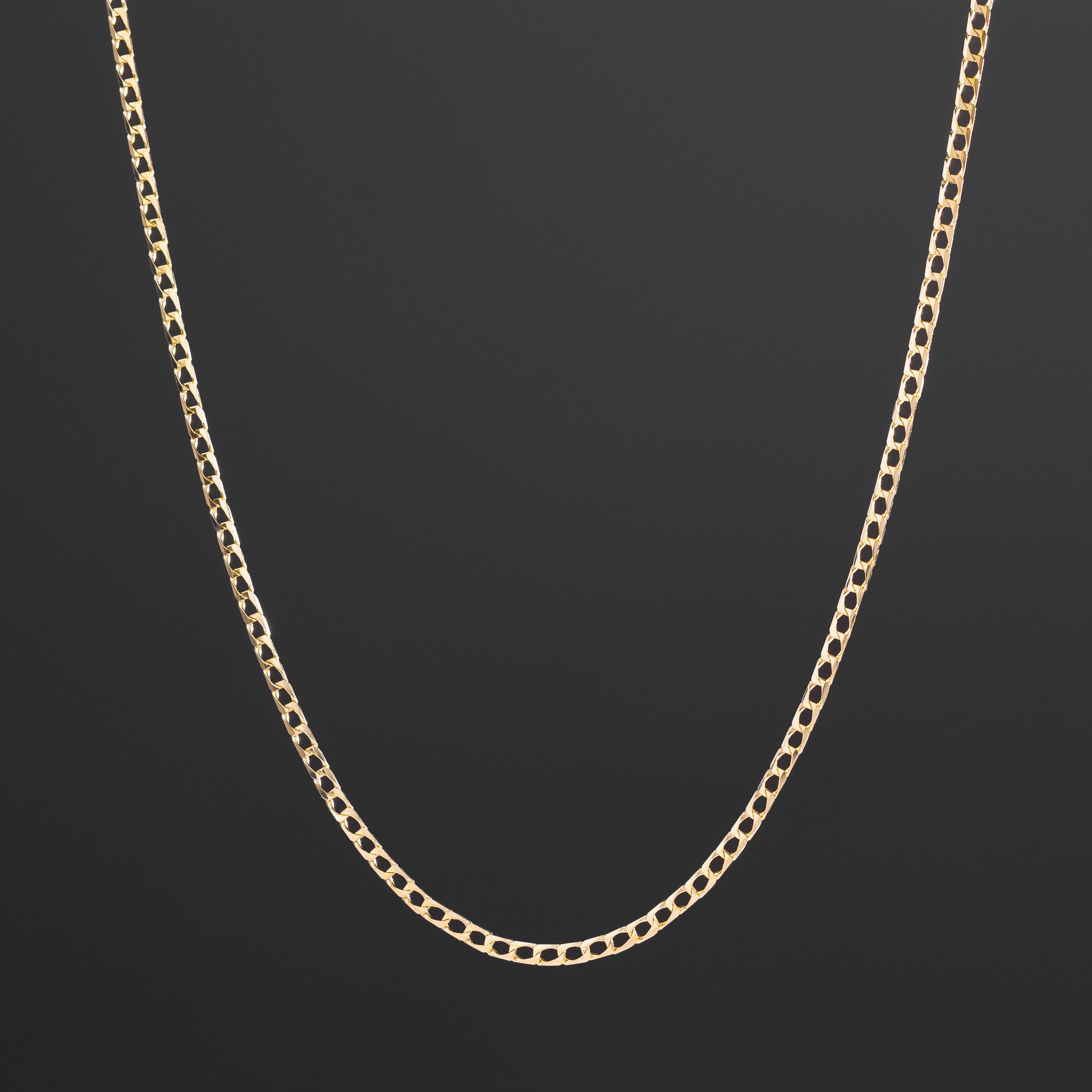 14k Gold 2.6mm Square Curb Chain - Model CH-0513
