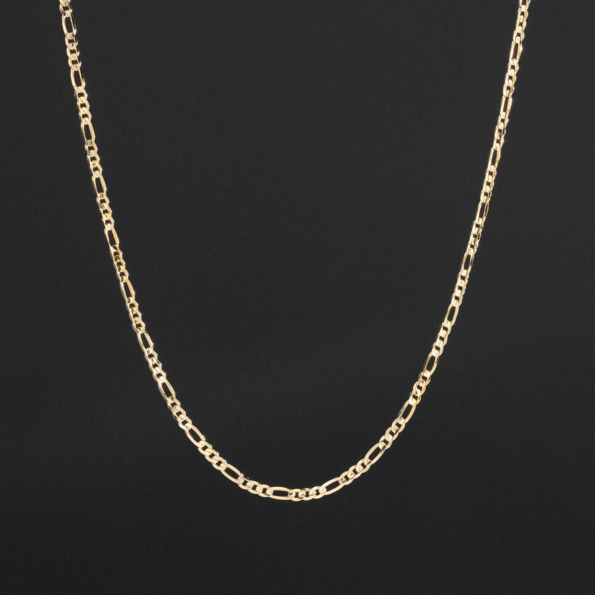 14K Gold 3.1mm Solid Figaro Chain - Model 0103