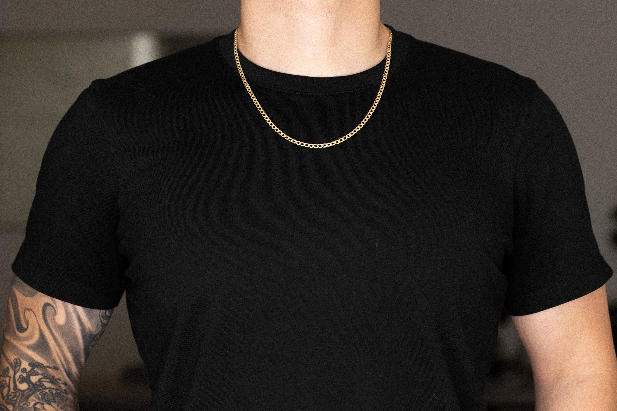 14k Gold 4.2mm Lightweight Curb Chain - Model CH-0165