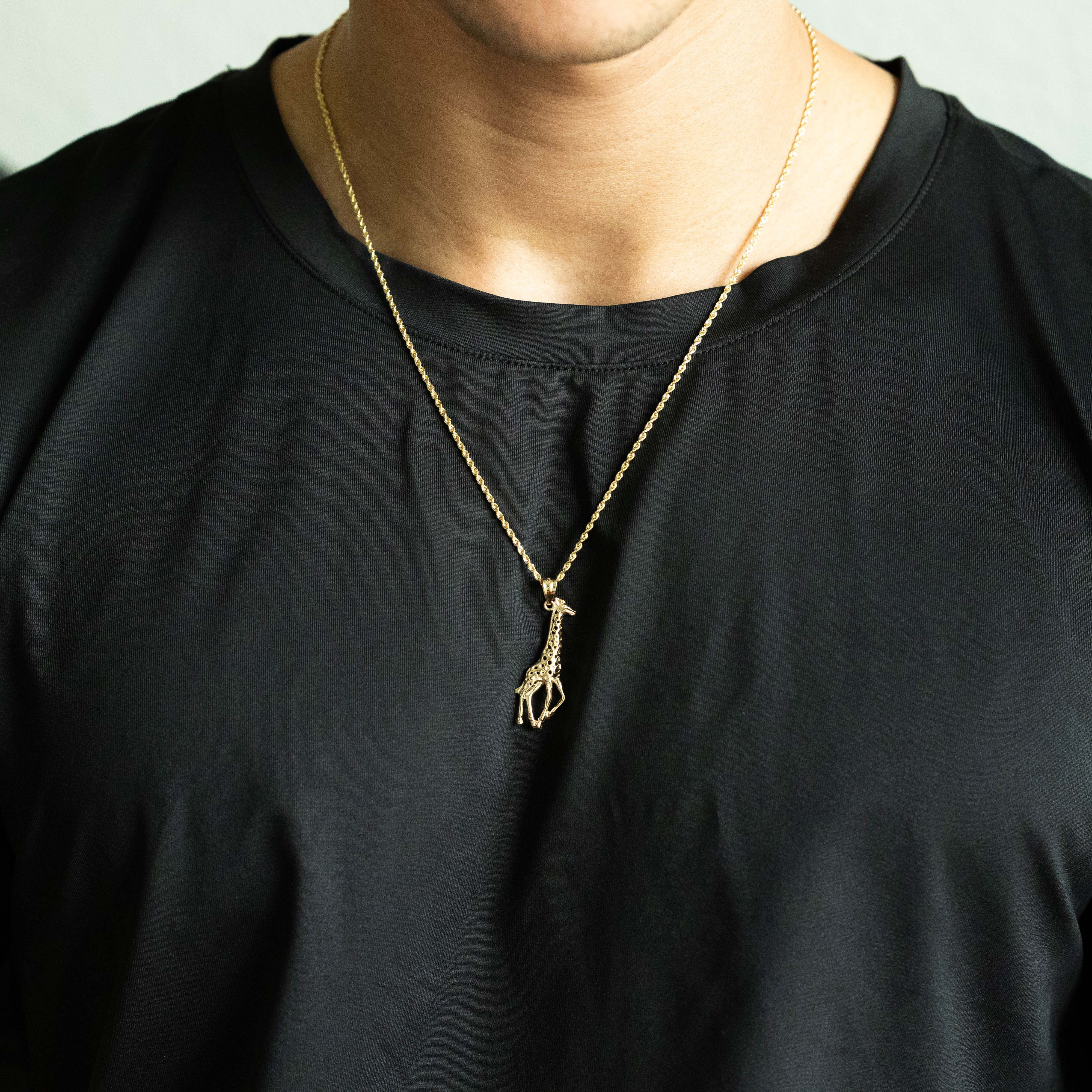 14K Gold Giraffe Pendant - Model C3530 - Charlie & Co. Jewelry