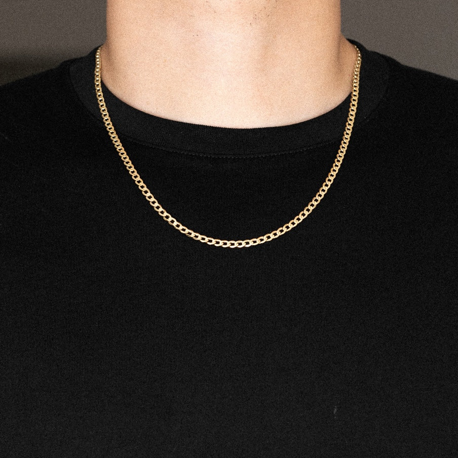 14k Gold 4.2mm Lightweight Curb Chain - Model CH-0165