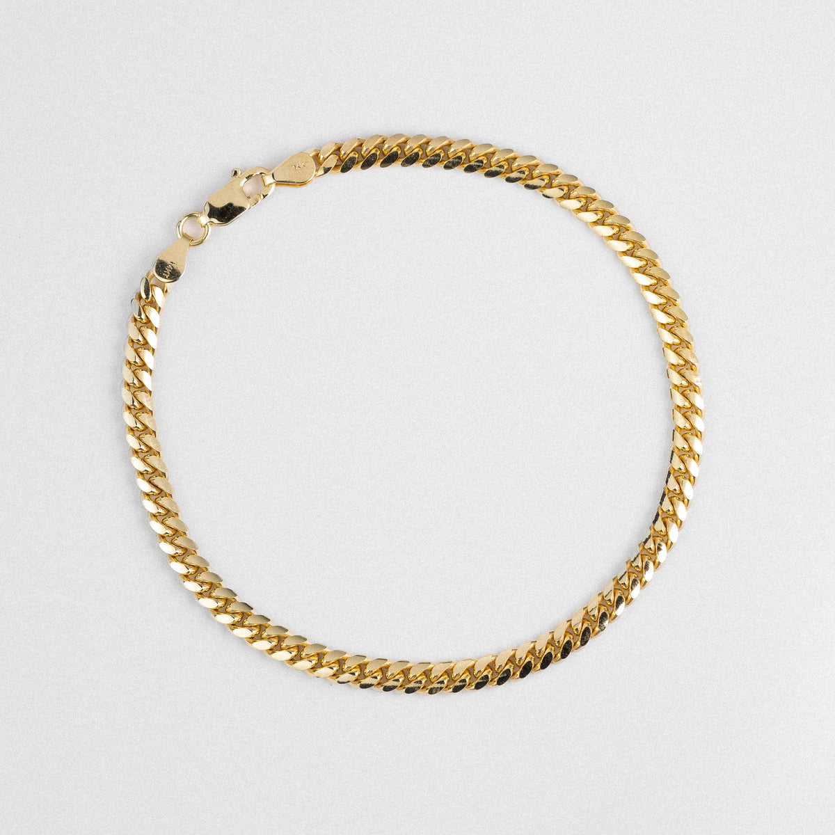 14k Gold 4.0mm Solid Miami Cuban 7.5 Inch Bracelet - Model CH-0519