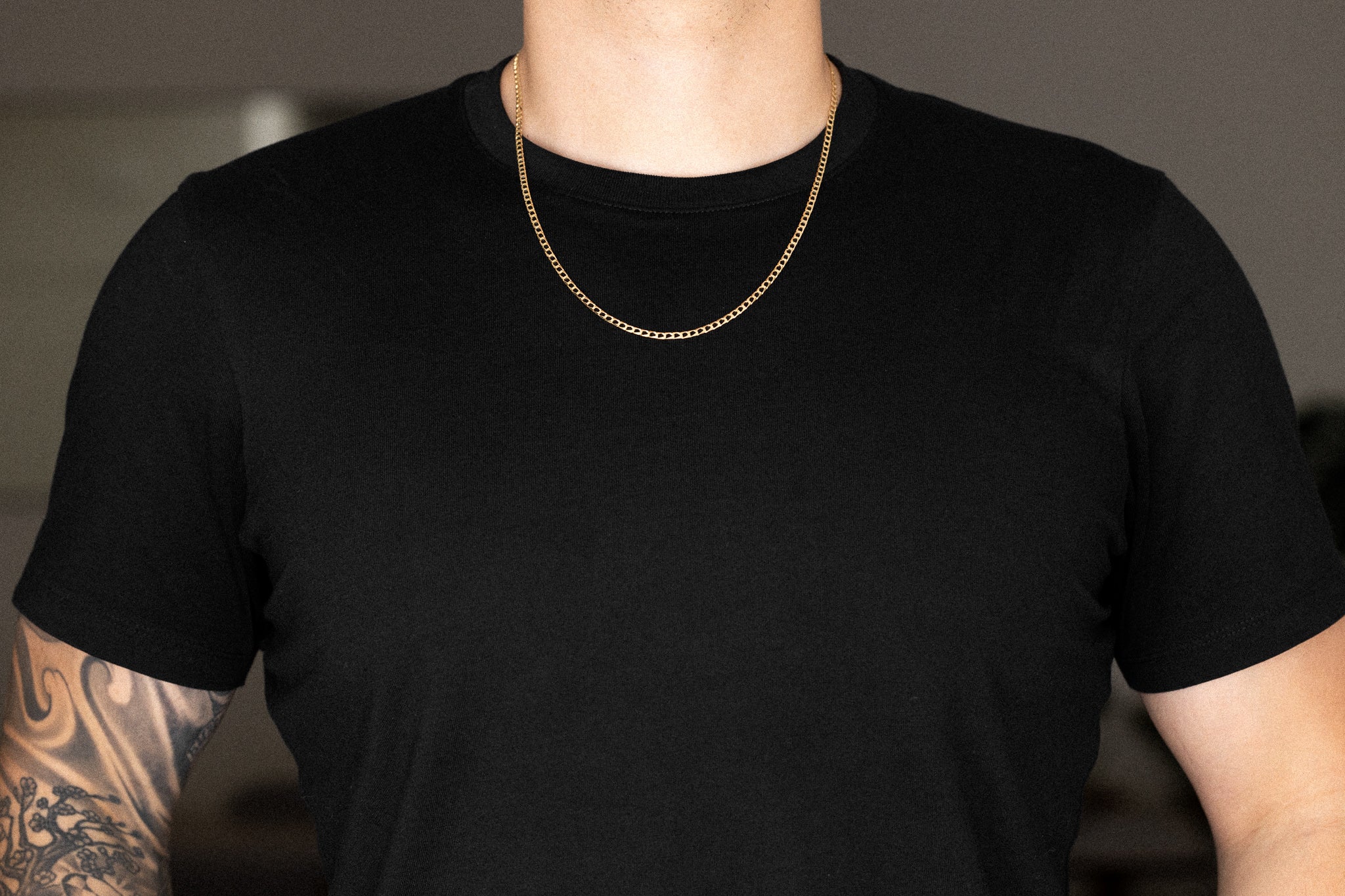 14k Gold 2.6mm Square Curb Chain - Model CH-0513