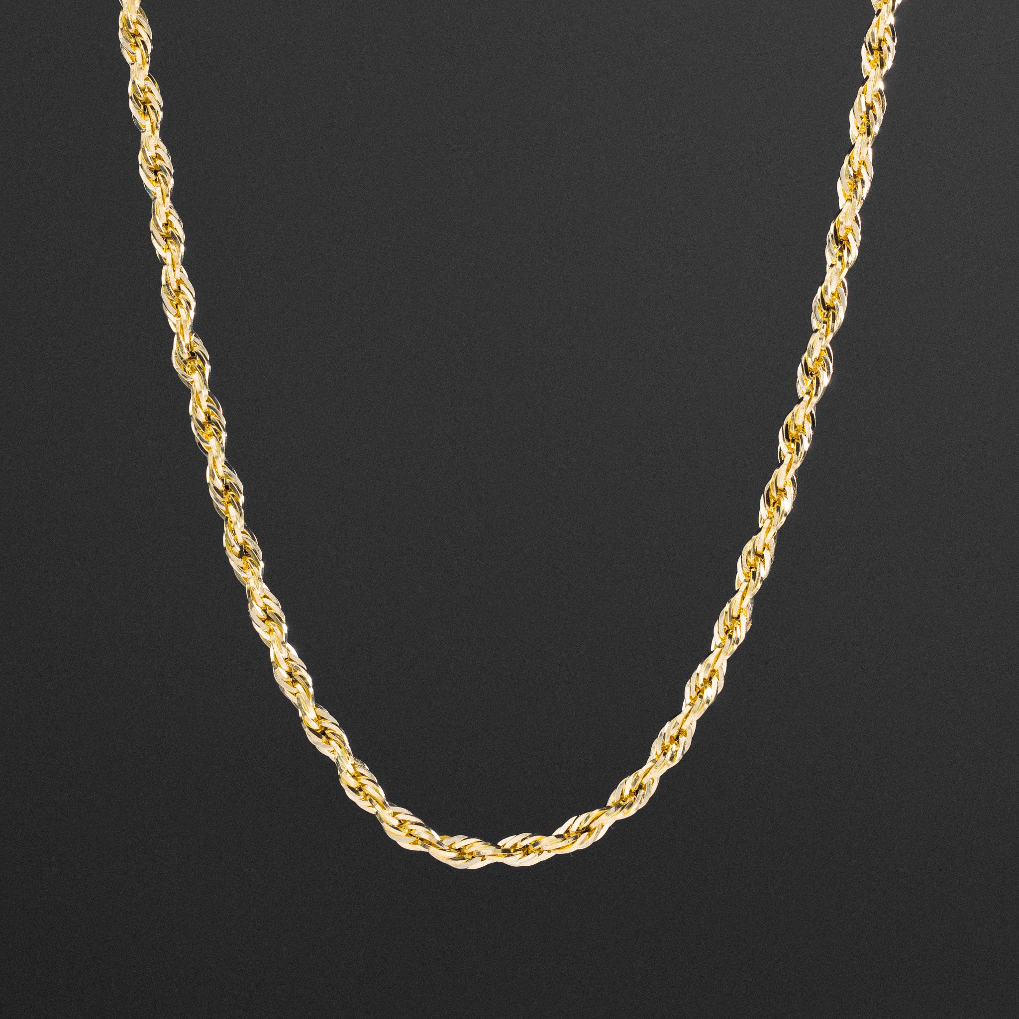 14k Gold 5mm Hollow Diamond-Cut Rope Chain - Model CH-0146