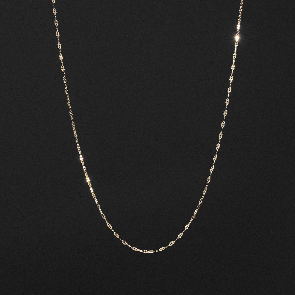 14k Gold 1.7mm Twist Diamond-Cut Mirror Chain - Model CH-0247