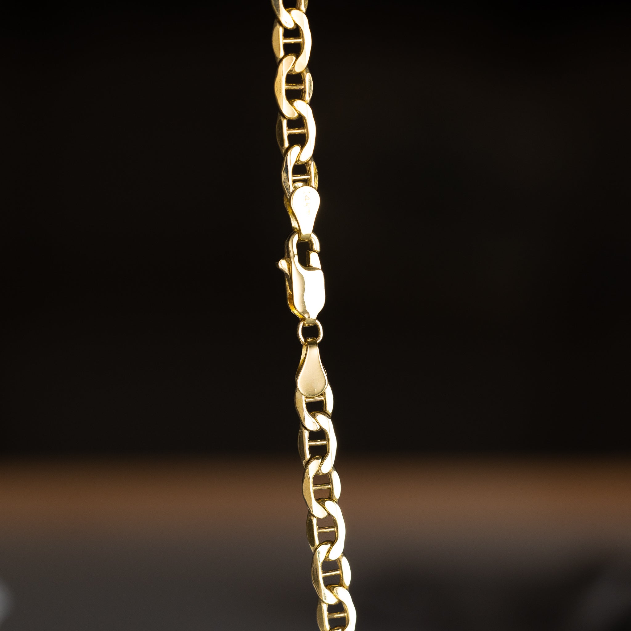 14k Gold 4.7mm Hollow Mariner Bevel Chain - Model CH-0534