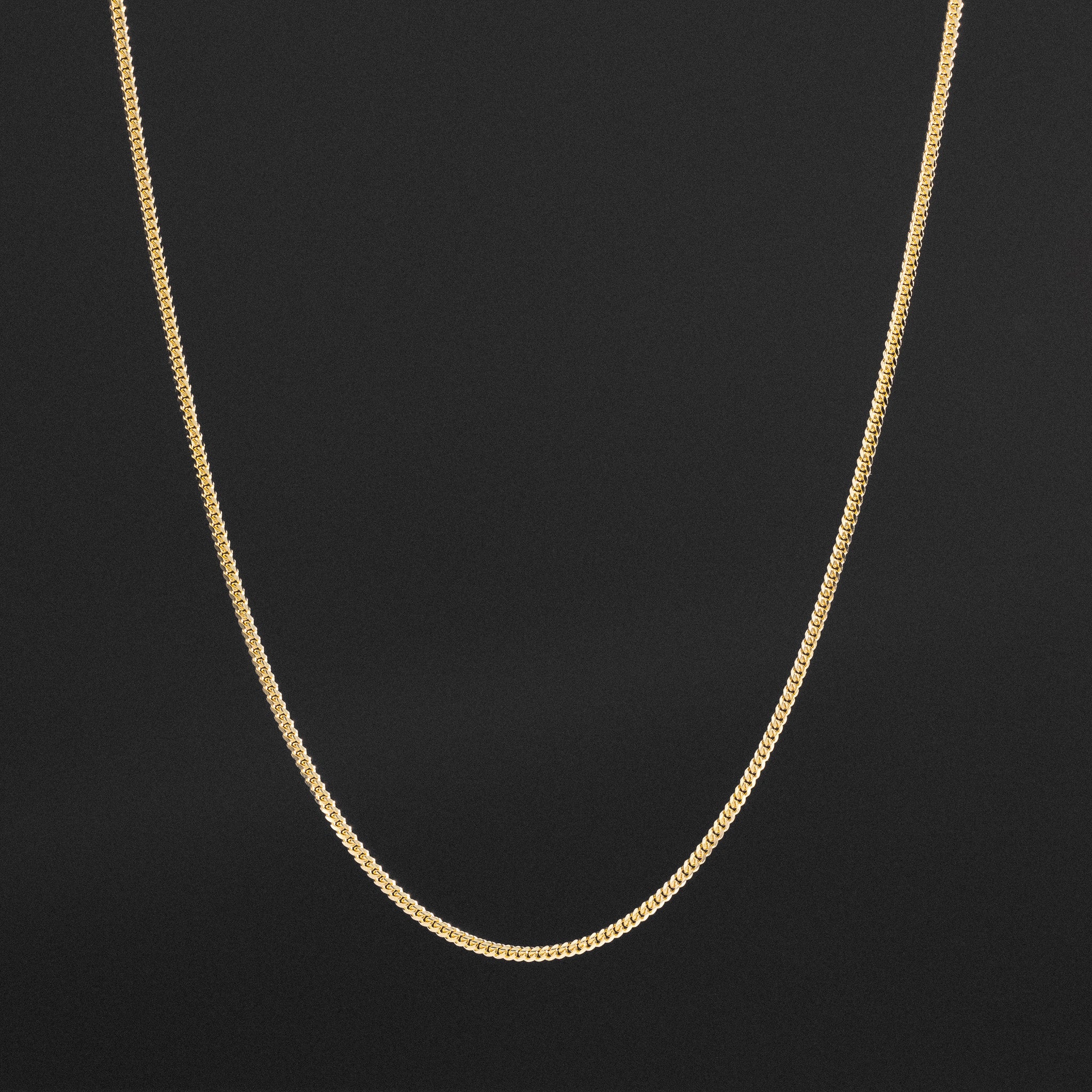 14K Gold 2mm Solid Miami Cuban Chain - Model 0522